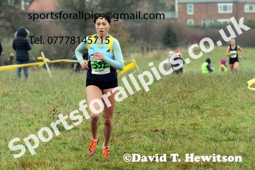 Womens under-17s and under-20s, 2021 North Eastern Cross Country Championships, Sedgefield. Photo: David T. Hewitson/Sports for All Pics